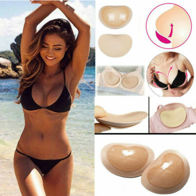 1pair Silikon Klebe BH Brüste Einlagen Push Up Pads Trägerlos Bra Selbstklebend