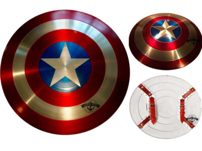 Captain America Shield Marvel Legends 75th Anniversary Lega Avengers Metallo 1:1 - Foto 2