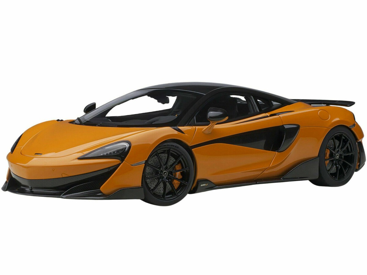 MCLAREN 600LT MYAN ORANGE & CARBON 1/18 MODEL CAR BY AUTOART