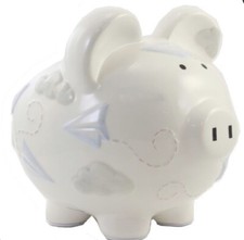 Paper Airplane Ceramic Piggy Bank