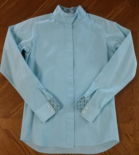 Essex Classics Performance English show shirt pastel teal youth child 16