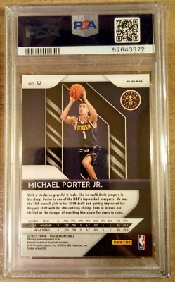 2018 PANINI PRIZM SILVER #32 MICHAEL PORTER JR. RC #38 PSA 8 | eBay