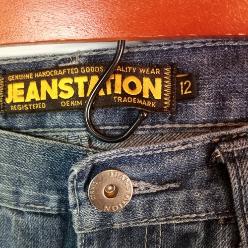 THE CHILDRENS PLACE denim blue JEANS pants ADJUSTABLE WAIST Size 12 Bootcut - Picture 2 of 3