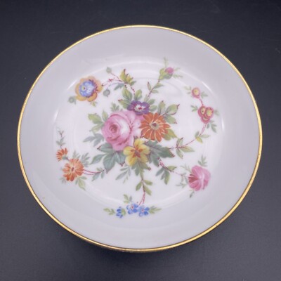 Vintage Minton Bone China Anstecknadel Schale - Blumenmuster - Schminktisch Landhaus Kern