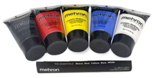 Mehron Fantasy FFX Water Base Makeup Face/Body Cream Paint-5 Pack"Essential" Set