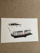 1969 Gto Convertible Limited Edition Water Color Copy 
