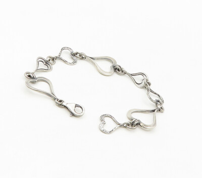 アクセサリー heart vintage silver 925 bracelet M454 vintage 1980s heart bracelet silver 925 bangles chain