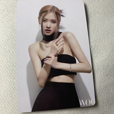 Rose BLACKPINK Green V Black Edition Celeb K-pop Girl Photo Card Black Dress  3 | eBay