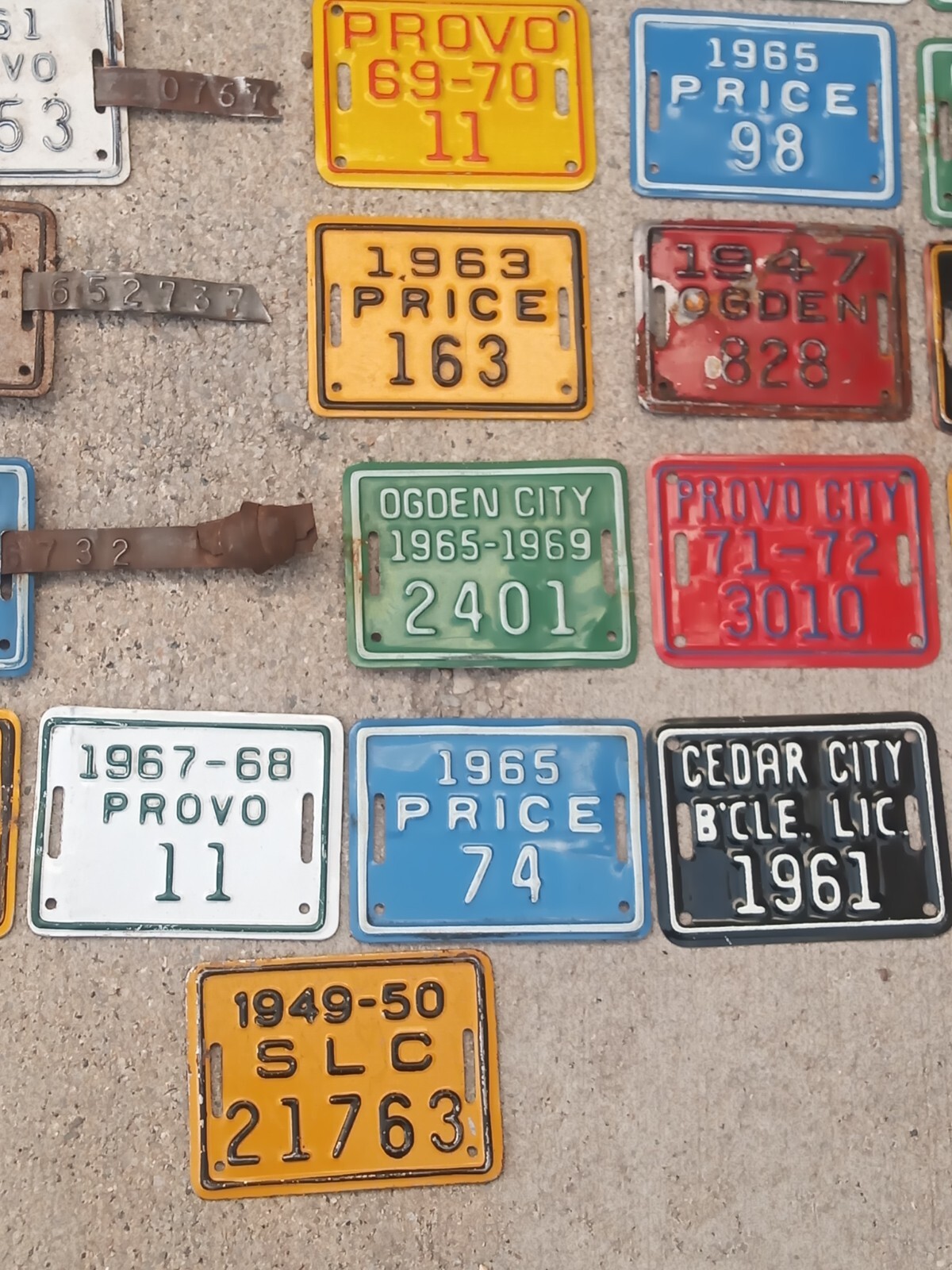 Utah Vintage Original Bicycle License Plates Collection eBay