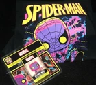 FUNKO POCKET POP MARVEL BLACKLIGHT SPIDER-MAN WITH CHILD SHIRT SIZE XL NWT
