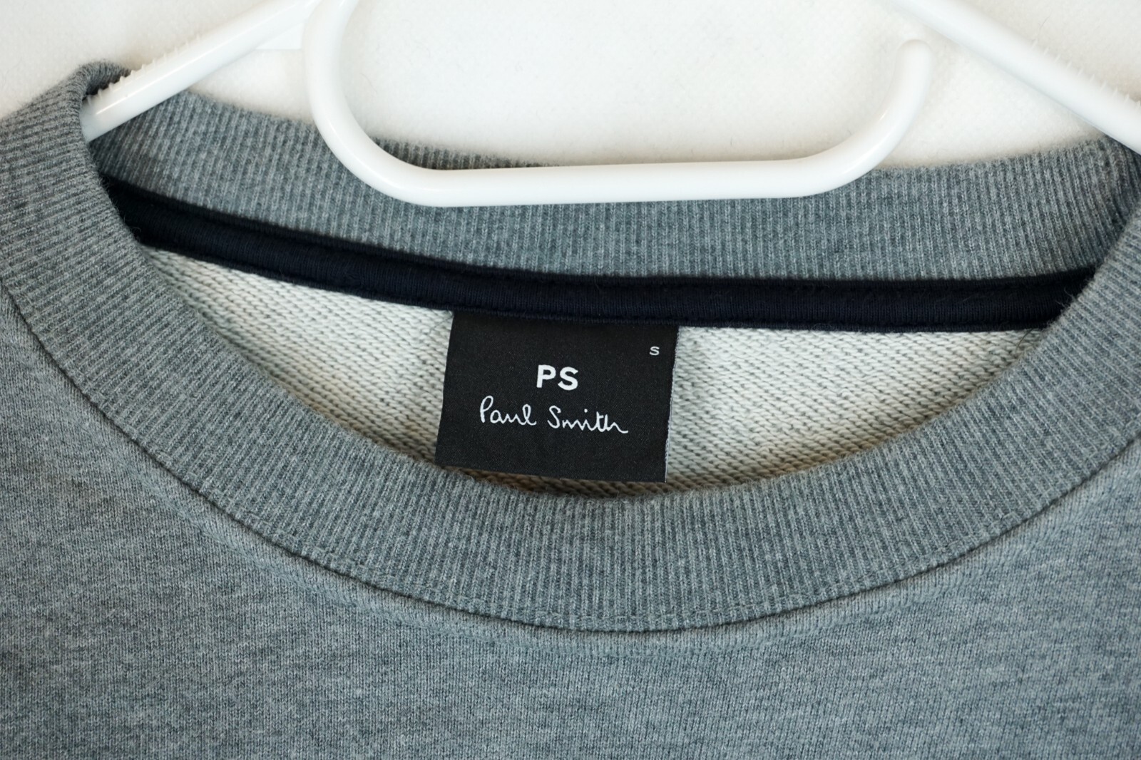Paul Smith Solid Gray Logo Print cotton Sweater s… - image 4
