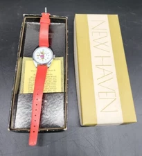 Vintage Bradley Minnie Mouse Walt Disney Productions Watch Red