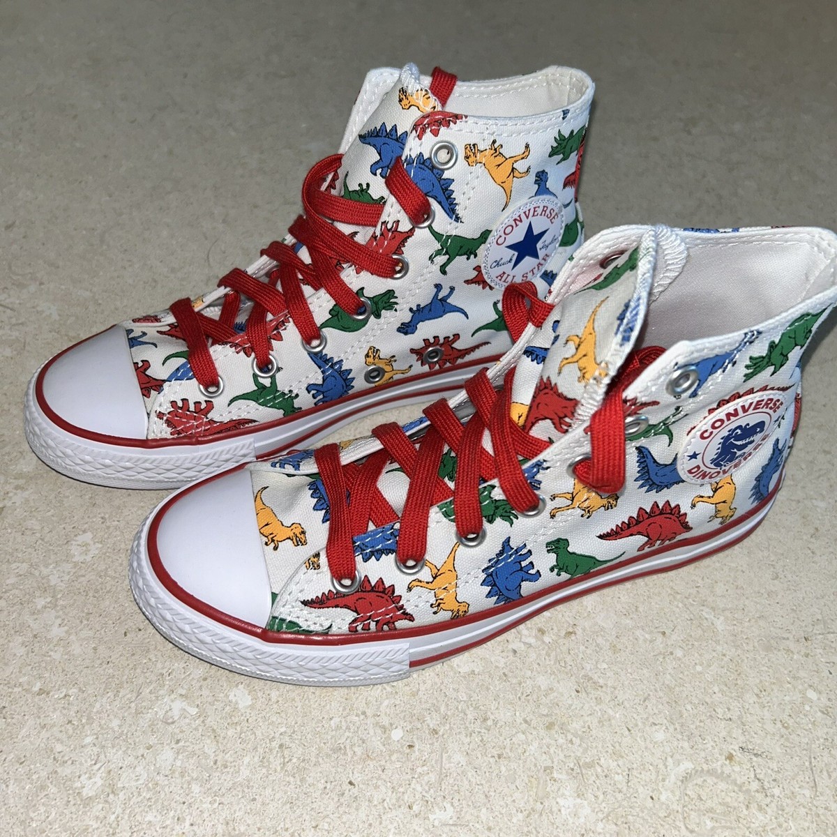 New Converse Dino Dinosaur Sneakers Shoes Boys Youth