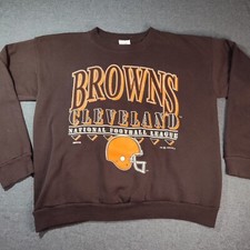 VINTAGE NFL CLEVELAND BROWNS SWEATSHIRT 90s Tultex SIZE XL MADE IN USA