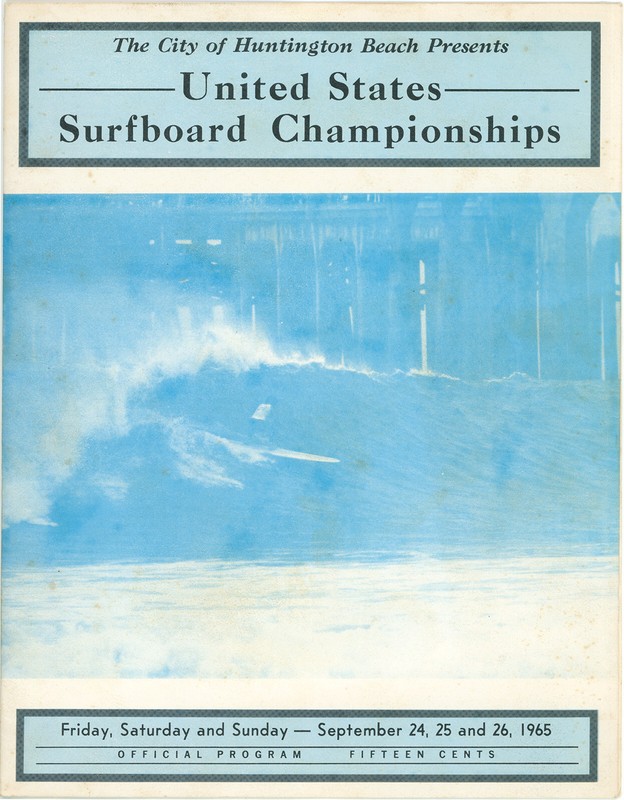 1965 "US SURFBOARD CHAMP" PROGRAM - VG, Duke Kahanamoku Ad & photo - 20 pages