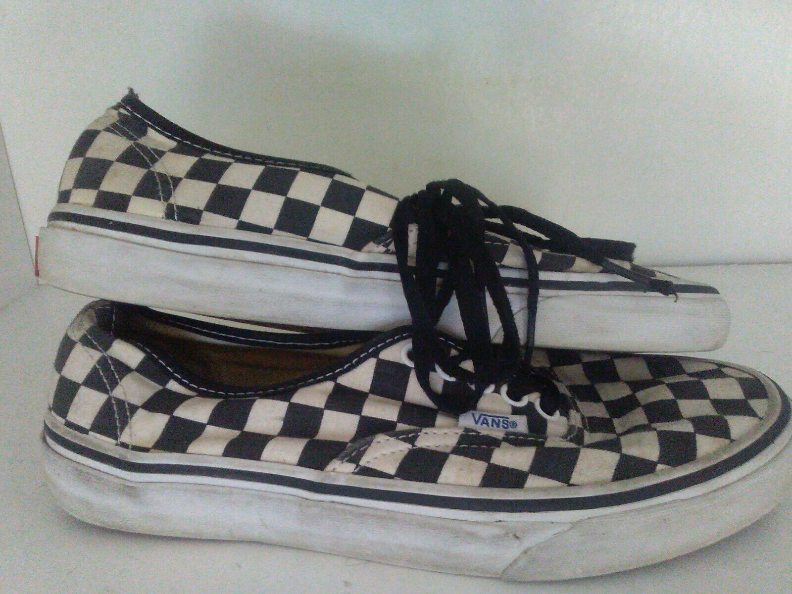 checkered skateboard vans