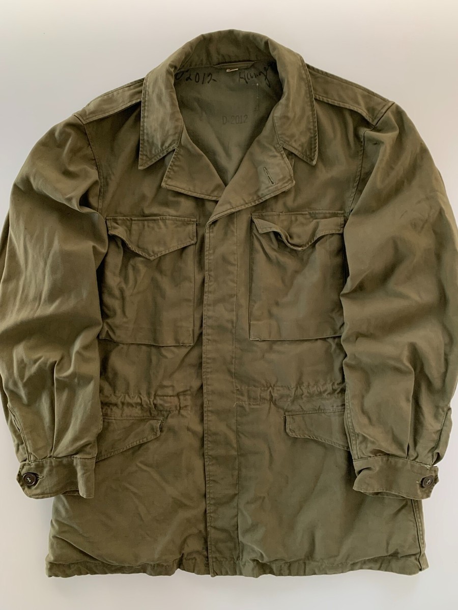 VTG Old M43 Field Jacket Coat OD M1943 38L Korea World War