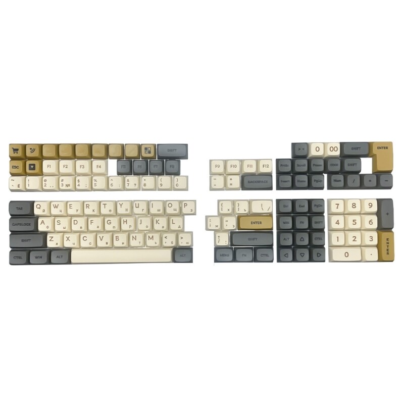 XDA Russian Alphabet Keycaps for 61-108 Key Mechanical Keyboards