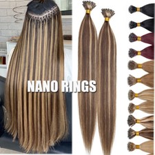 Nano Ring Beads Link 100 Human Remy Hair Extensions THICK 1G/S Cold Fusion Long