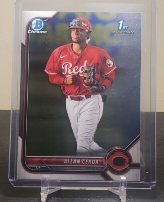 2022 Bowman Chrome Prospects - ALLAN CERDA - 1st Bowman - #BCP-142 Reds