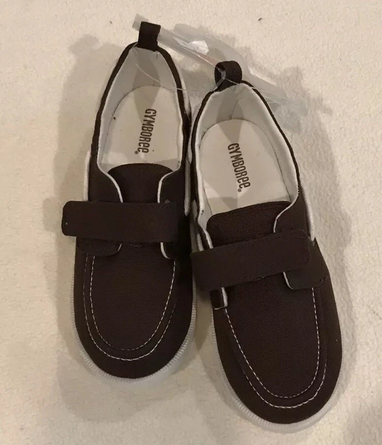 Mocasines de lona marrón talla 10 Gymboree niño pequeño nuevos con etiquetas Foto 2 de 2