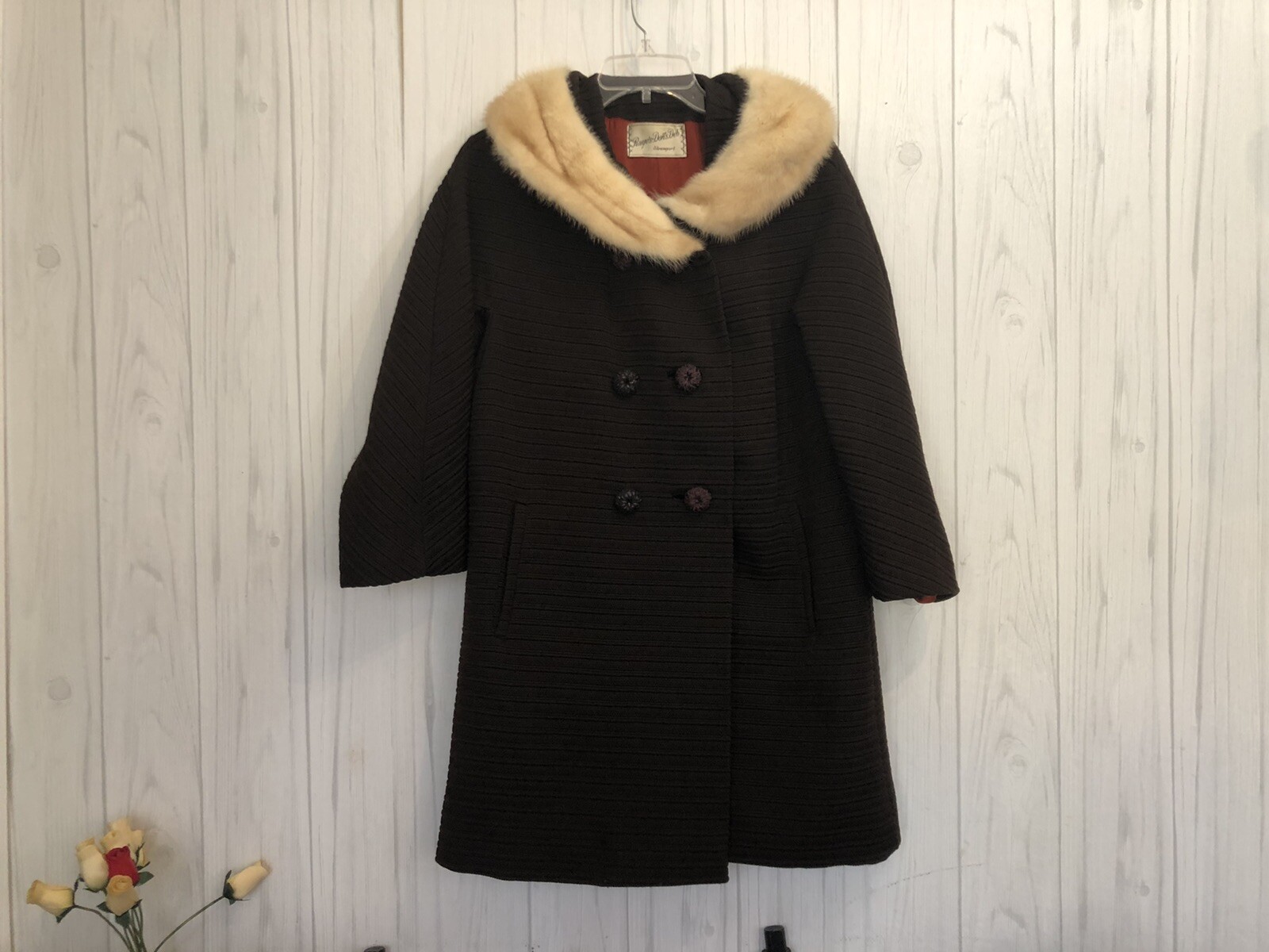 Vintage Youthcraft Union Made Brown Coat Fur Collar eBay