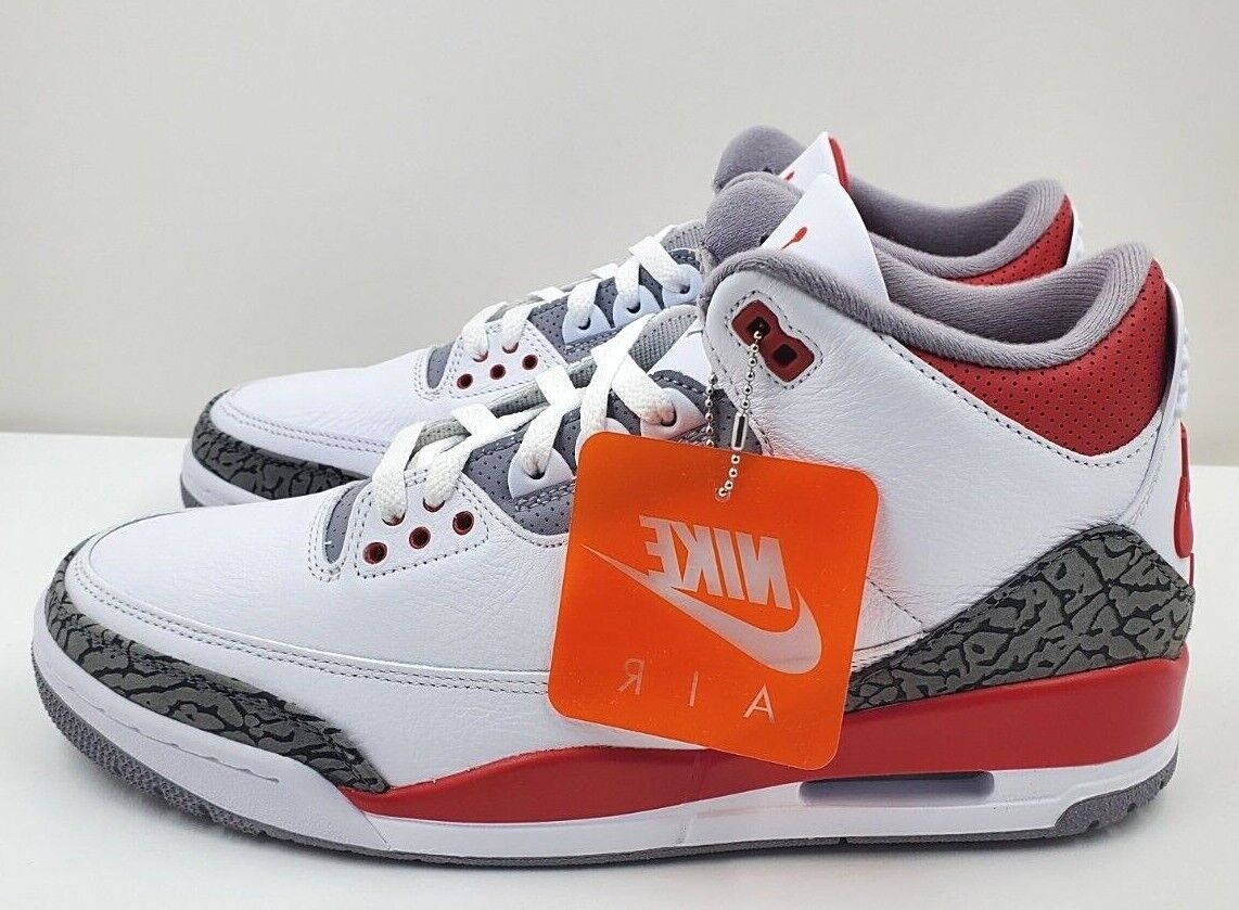 Nike Air Jordan Retro 3 FIRE RED (2022) White OG Cement Grey Nike Air Jordan Retro 3 FIRE RED (2022) White OG Cement Grey