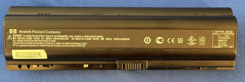 Portátil HP genuino batería de 12 celdas de iones de litio vida extendida EV089AA pabellón Foto 4 de 4