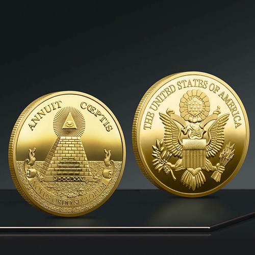 Masonic National Emblem Novus Ordo Seclorum Commemorative Coin Annuit Coeptis - Picture 11 of 11