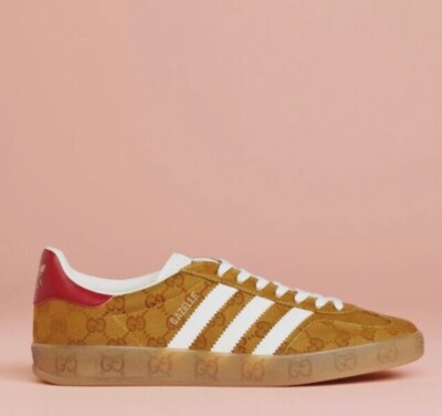 ? Gucci X Adidas Gazelle Sneakers Monogram Size 10.5 US, Gucci 10 