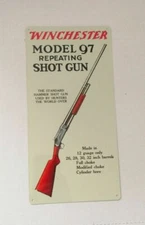 Winchester model 97 SHOT GUN Standard Hammer metal sign 6x12" 50058