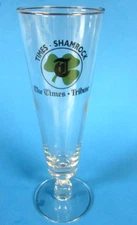 TIMES  SHAMROCK   PILSNER  GLASS   -  SCRANTON,  PA.