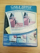 White Cable Zipper Complete Cable Wire Management System