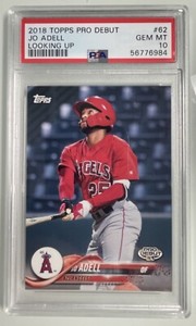 2018 Topps Pro Debut Jo Adell RC (Batting) Looking Up #62 PSA 10 GEM MT Rookie