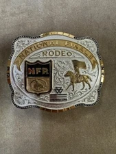 NIB Hesston 2024 GOLD/SILVER "Adult" Buckle