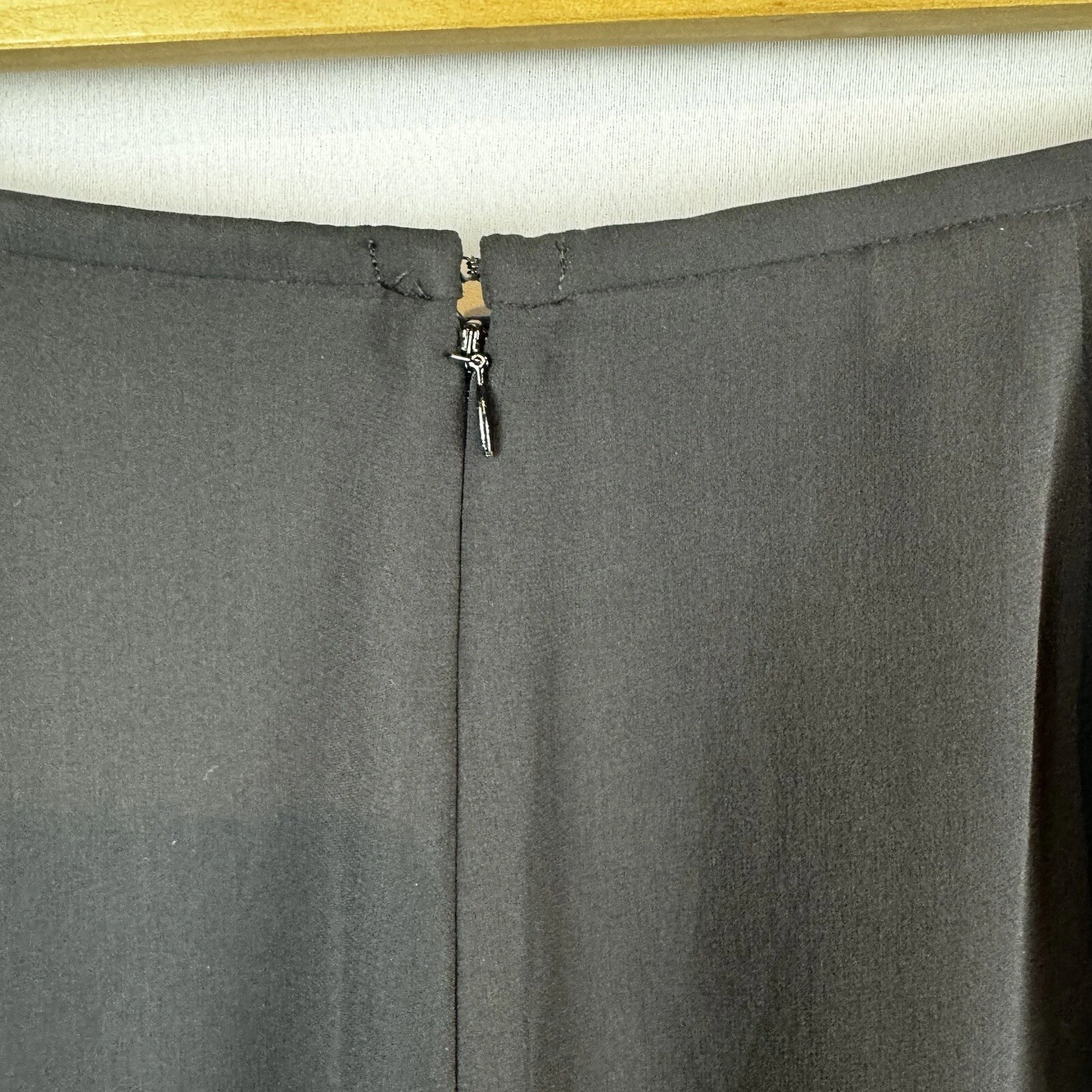 Pantaloni Valentino Roma lana nera seta gambe larghe donna taglia 44 resort abbigliamento crociera