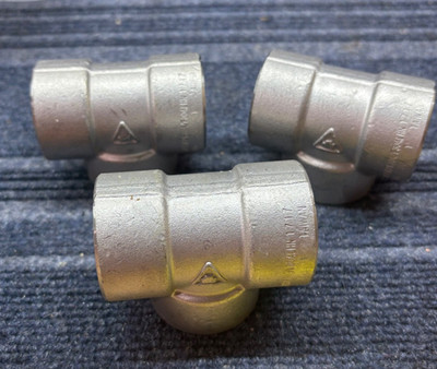 3 NEW Anvil 1'' Tee, Stainless Steel 3000# Socket Weld 304L (Q4)