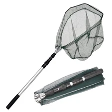 KK'S GLAMS® Telescope Fishing Landing Net - Foldable Collapsible Extensible 1...