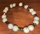 18k Gold Braceler: white stone Bracelet, By Servet ~sold as is description