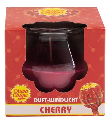 Chupa Chups Windlicht Cherry Duftkerze Kirsche aromatisch für Innen und Außen