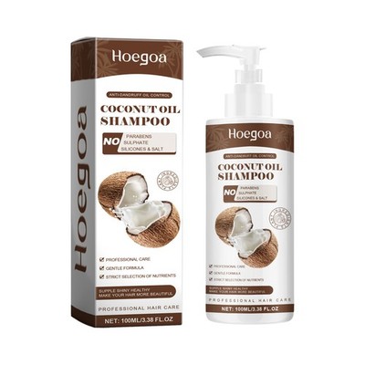 Coconut Oil Anti Dandruff Shampoo, Scalp Deep Cleansing, Nourishing with Ginger