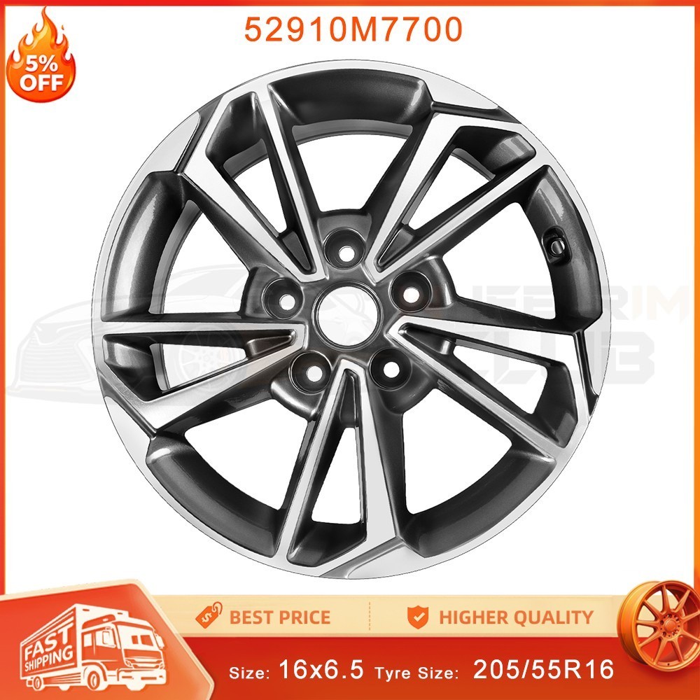 New 16" x 6.5" Alloy Replacement Wheel Rim 2022 2023 2024 for Kia Forte LXS