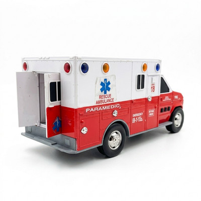 Vintage 1992 Funrise Rescue Ambulance Toy Lights & Sound Working Very Good