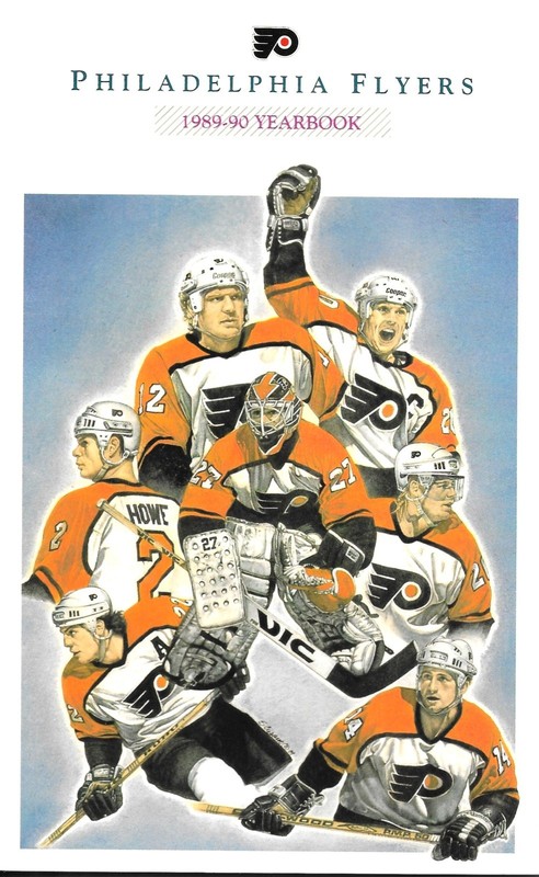Philadelphia Flyers Media Guide 1989-90 Ron Hextall Mark Howe Dave Poulin