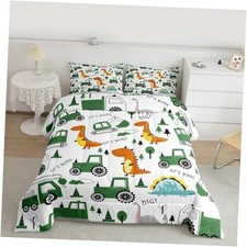 Kids Construction Comforter Set Size Dinosaur Construction Twin Multi 36