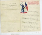Civil War Patriotic Lettersheet Used with letter Col. Ellsworth