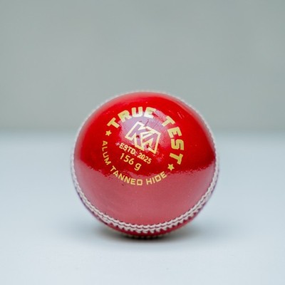 KA True Test Cricket Balls 156g Leather Ball 6 Pack Red Professional Quality