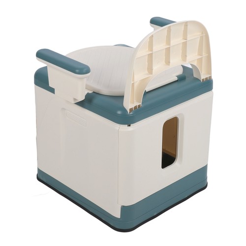 Portable Toilet Odor Proof Foldable Bedside Commode Chair With Armrests For DGD - Picture 2 of 24