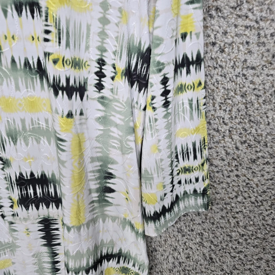 Blusa Top Mujer Colección JM Grande Jacquard Verde Texturizada Cuello Redondo Damas Foto 2 de 4