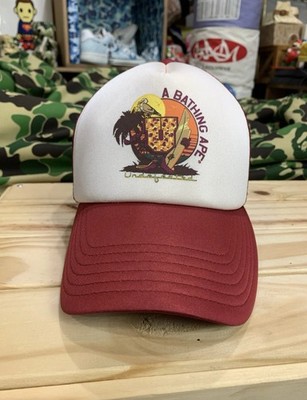 2012 A Bathing Ape Undefeated Tropical Red Trucker Hat Bape Nigo Human Made